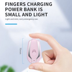 Portable Keychain Mini Power Bank 1500mah Keychain Powerbank Phone Power Mini Pocket Small Size Fast Charging Power Bank Wireless Heavy Duty Original for Iphone Android Type c Emergency Powerbank Keychain Souvenir Mobile Phone Emergency Power Supply